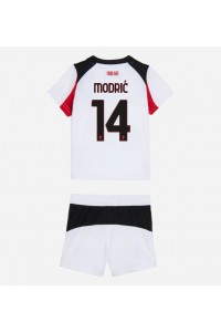 AC Milan Luka Modric #14 Jalkapallovaatteet Lasten Vieraspeliasu 2025-26 Lyhythihainen (+ Lyhyet housut)